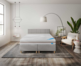 Boxspring Forbes Merlot Gris - 200x200 cm