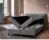 Lit Coffre Omega Gris - 140x200 cm