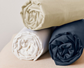 Drap-housse Satin Marine Bonnet 35 - 140x190 cm