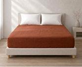 Ambiance drap-housse percale Henna Bonnet 35 - 140X190 cm