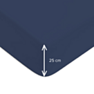 Drap-housse Coton Bleu Bonnet 25 - 90x200 cm
