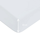 Drap-housse Coton Blanc Bonnet 30 - 120x200 cm