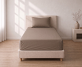 Ambiance drap-housse Percale Cashmere Bonnet 35 - 90X190 cm