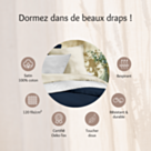 Taie d'oreiller satin Marine - 50x70 cm