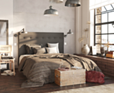Tête de lit Kalmia Gris 140 - H120 cm