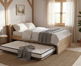 Matelas Essential Oli utilisé en lit gigogne 90x200 cm – matelas d'appoint pour chambre d'amis