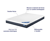 Matelas mousse à mémoire de forme Memoryech 140x190 cm 