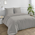 Drap-housse Percale Gris Clair Bonnet 35 - 140x200 cm