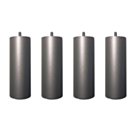 Lot de 4 pieds cylindriques Métal Laqué - H25 cm