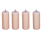 Lot de 4 pieds cylindriques Vernis Clair - H30 cm
