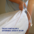 Protège Matelas Imperméable Lyocell - 140x200 cm