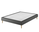 Sommier Tapissier Cirse Deco Noir - 140x200 cm