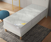 Sommier Tapissier Cirse Deco Boucle Blanc - 80x200 cm
