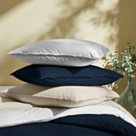 Taie d'oreiller satin Blanc - 50x70 cm
