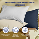 Taie d'oreiller satin Marine - 50x70 cm