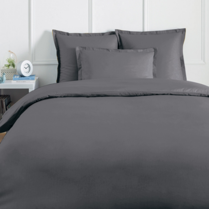 Housse de couette Coton Zinc - 140x200 cm