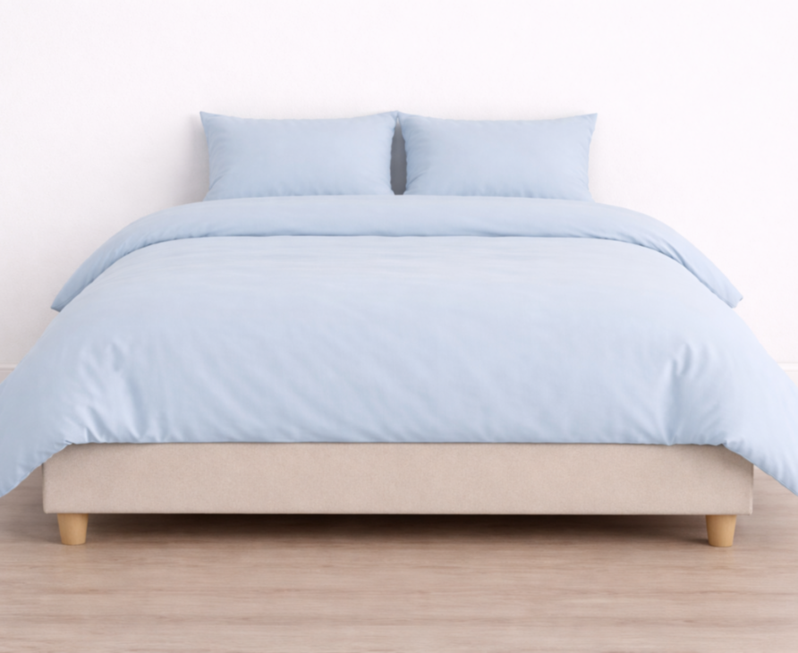 Housse de couette 100 % Coton Baby Blue - 240x260 cm