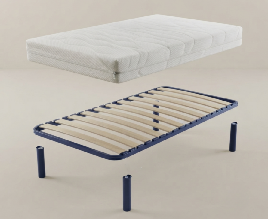 Ensemble Matelas Ligo / Sommier 20 lattes - 90x200 cm