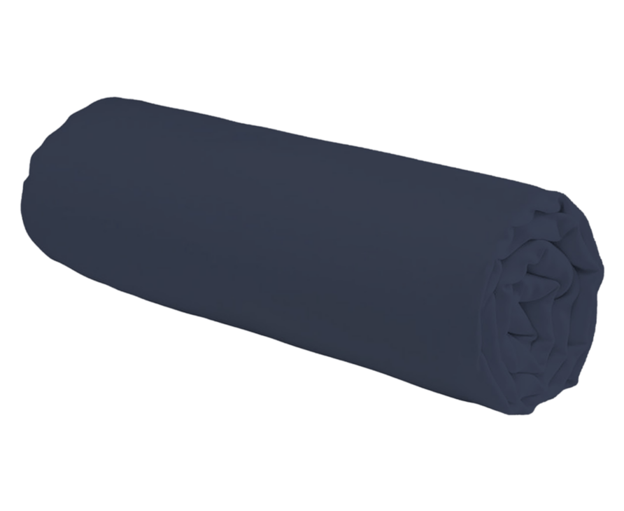 Drap-housse Satin Marine Bonnet 35 - 140x200 cm