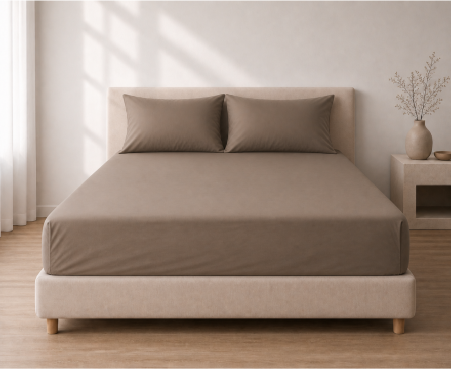 Drap-housse percale Cashmere bonnet 35 140X190 cm 