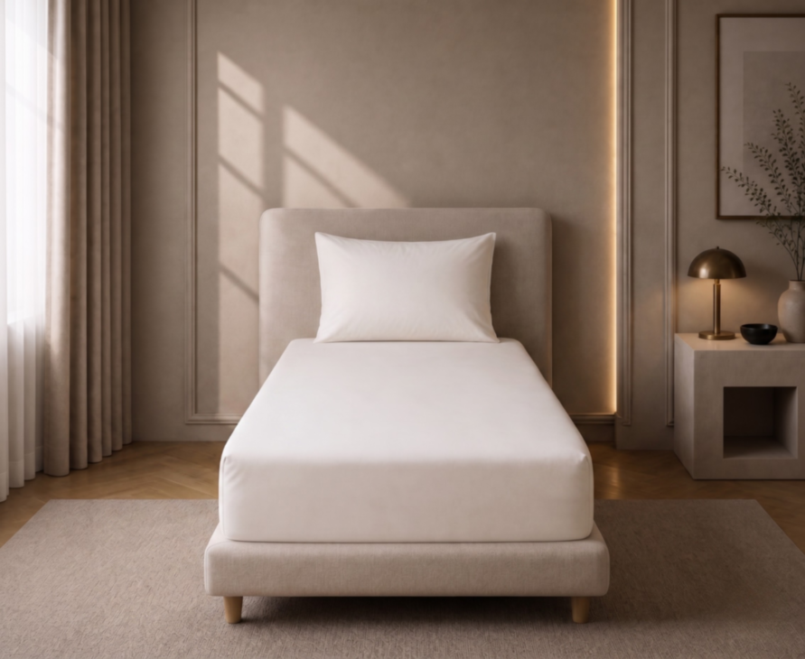 Drap-housse Satin Perle Bonnet 35 - 80X200 cm