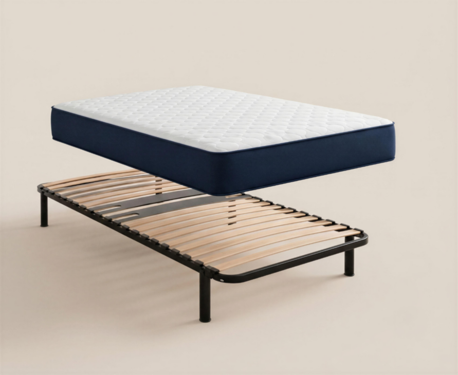 Ensemble matelas Flora / Sommier Optikit - 90x200 cm 