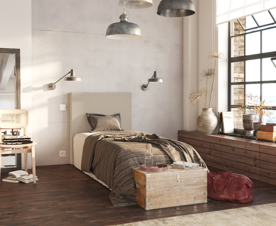 Tête de lit Kahaia Nika Beige 90 - H120 cm