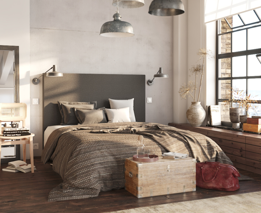Tête de lit Kahaia Page Grey 180 - H100 cm