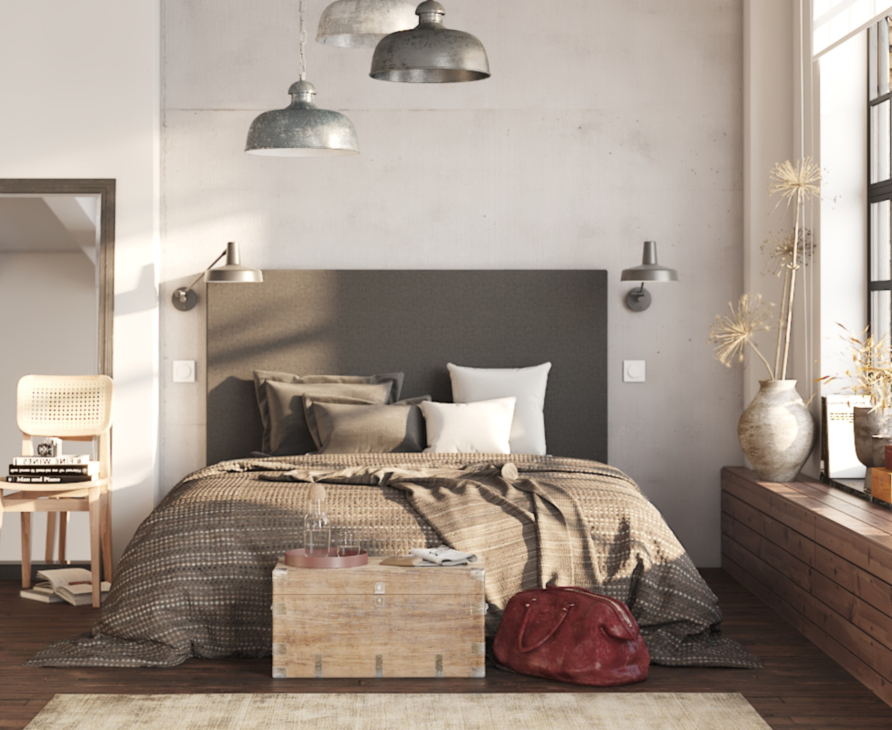 Tête de lit Kahaia Page Grey 120 - H120 cm