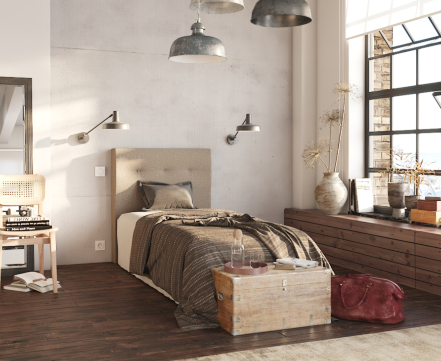 Tête de lit Kalmia Taupe 90 - H120 cm