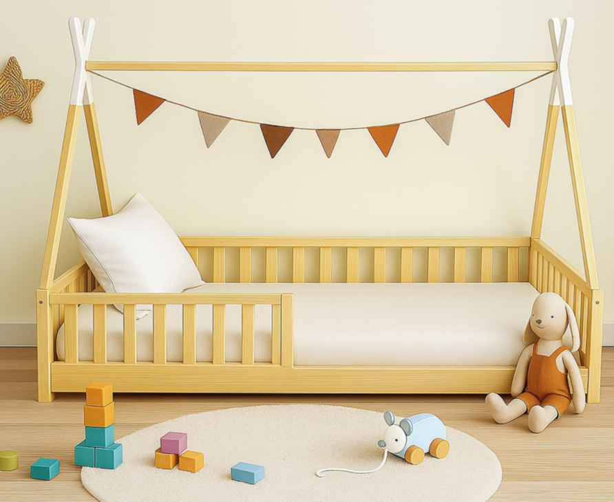 Lit Tipi pour enfant - Sacha - 60x120 cm 