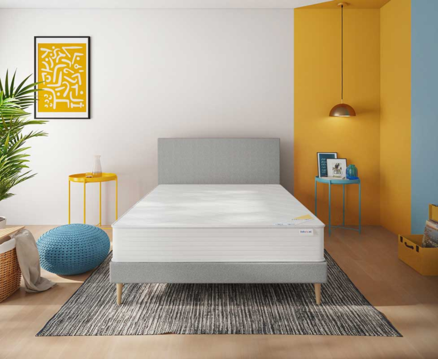 Sommier Tapissier Cirse Deco Ashgrey - 140x190 cm