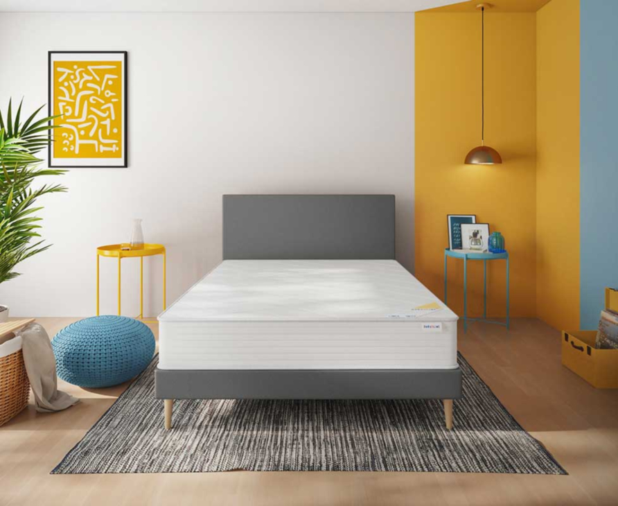 Sommier Tapissier Cirse Deco Noir - 160x200 cm