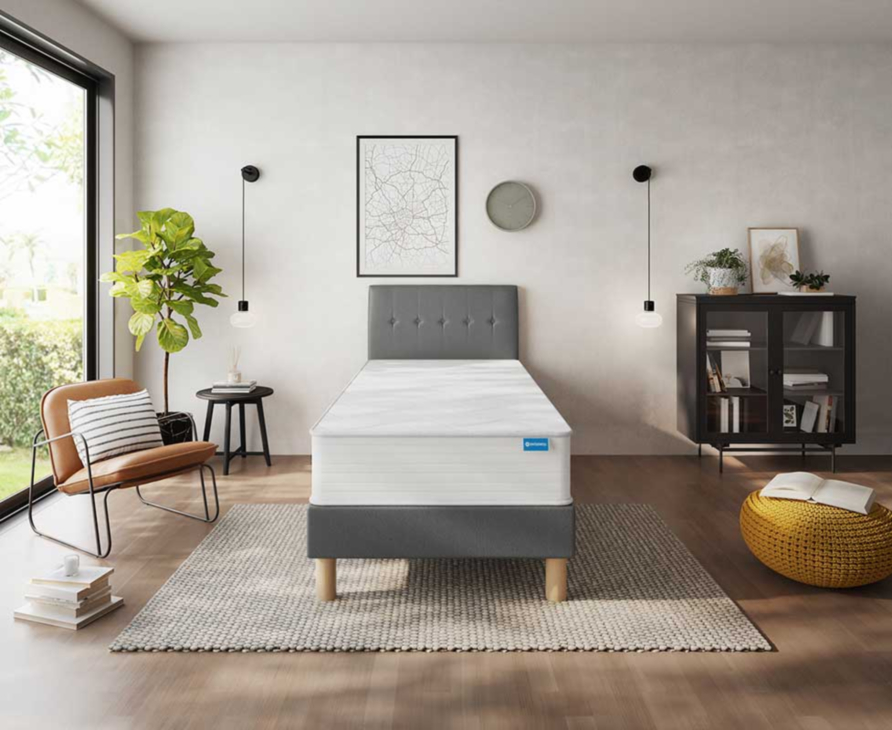 Sommier Tapissier Calla Deco Noir - 120x190 cm