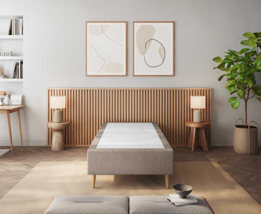 Sommier Tapissier Cronos Taupe - 90x190 cm