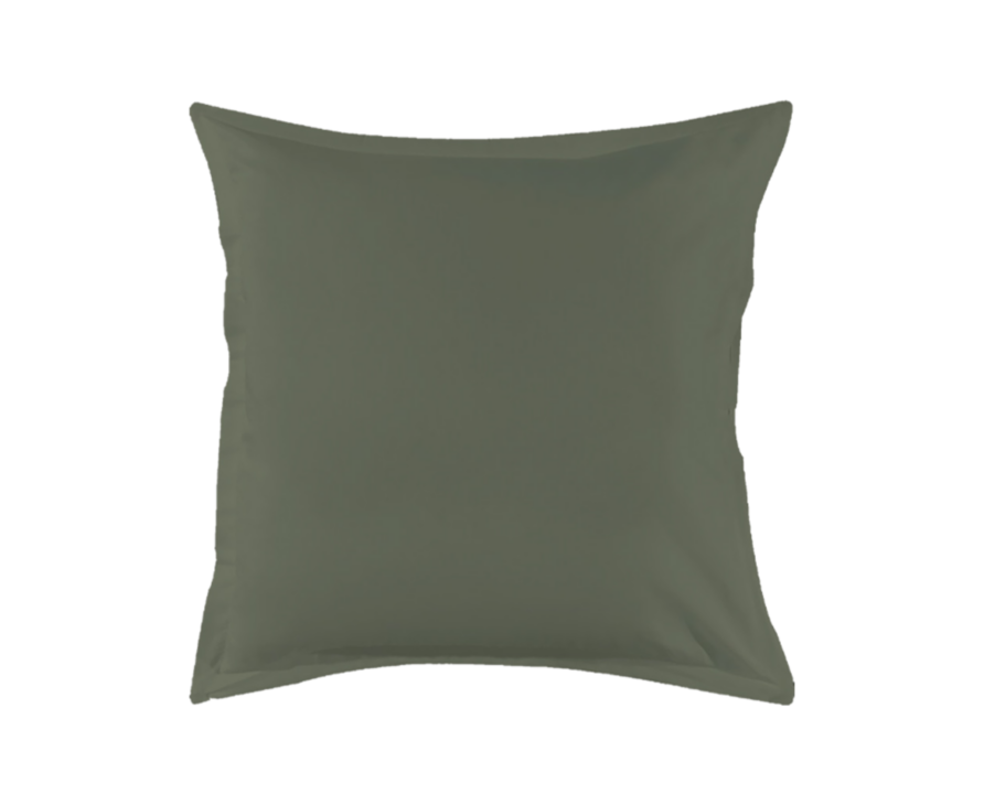 Taie d'oreiller Coton Kaki - 63x63 cm