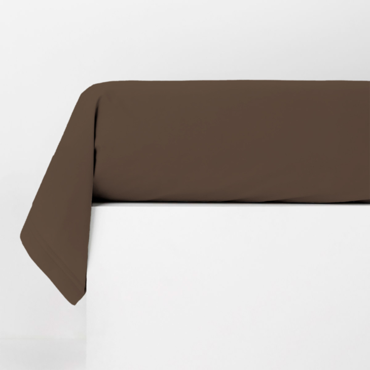 Taie de traversin rond Taupe - 85x90 cm