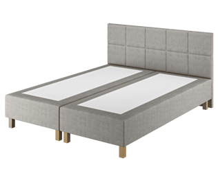 Boxspring Dayton Merlot Gris - 90x200 cm