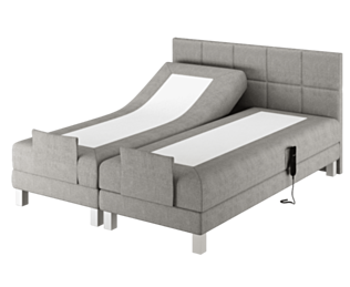 Boxspring Eton Electrique Merlot Gris - 140x190 cm