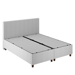 Lit Coffre Alpha Gris clair - 160x200 cm