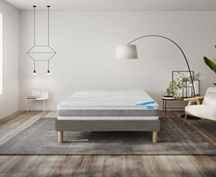 Matelas Jungle 140x200 + Sommier calla deco gris 2x 70x200
