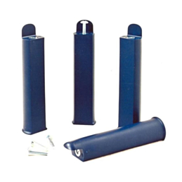 Lot de 4 Pieds de sommier bleus en PVC