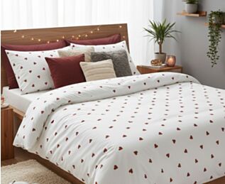 Parure de lit forme de coeur 