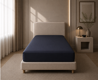 Draps housse bleu nuit 