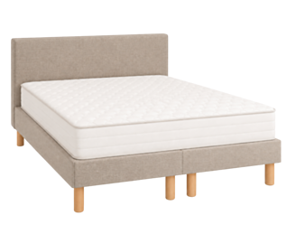 Ensemble literie Leon - beige - (x2) 70x200 cm (140x200 cm) 