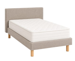 Ensemble literie Leon beige - 90x190 cm 