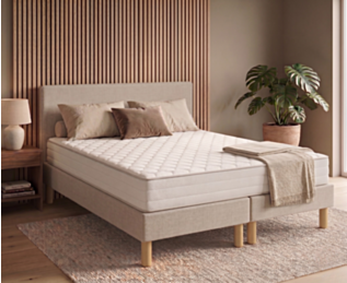 Ensemble literie Leon - beige - (x2) 70x190 cm (140x190 cm) 