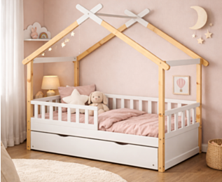 Lit cabane pour enfant - Oscar - 90x200 cm 