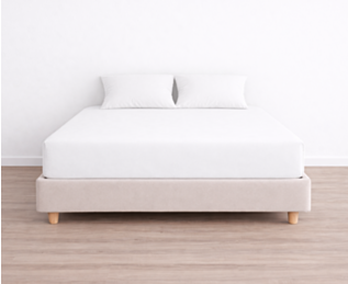 Drap-housse 100% Coton Blanc - Bonnet 25 - 200x200 cm