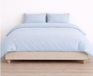 Housse de couette 100 % coton Baby Blue - 140x200 cm
